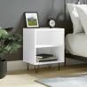 Bedside Cabinet High Gloss White 40x30x50 cm Engineered Wood Colour high gloss white Quantity in Package 1 