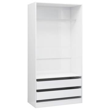 High Gloss White Wardrobe - Stylish Storage Solution | HipoMarket