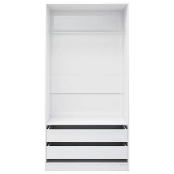 High Gloss White Wardrobe - Stylish Storage Solution | HipoMarket