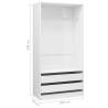 High Gloss White Wardrobe - Stylish Storage Solution | HipoMarket