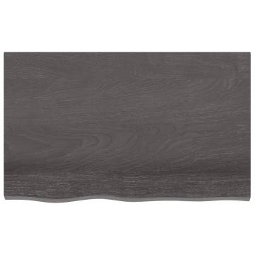 Bathroom Countertop Dark Brown Solid Wood | HipoMarket