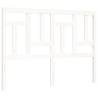 White Bed Frame with Headboard - Solid Pine 140x200 cm