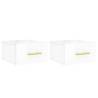 Wall-mounted Bedside Cabinets - High Gloss White 2 pcs | HipoMarket