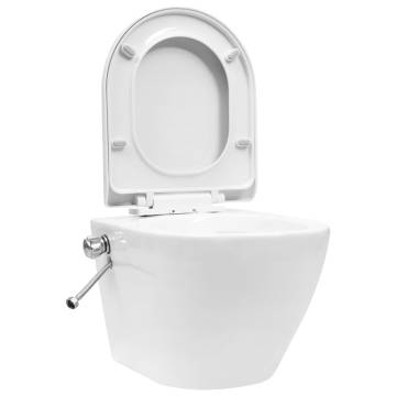 Wall Hung Rimless Toilet with Concealed Cistern - Hipomarket