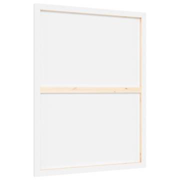 Stretched Canvases 12 pcs - White Fabric & Pine Wood Frames