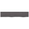 Dark Brown Wall Shelf 100x20x2 cm | Treated Solid Oak Wood