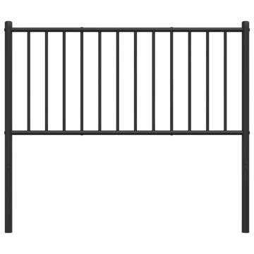 Stylish Black Metal Headboard - 100 cm | HipoMarket