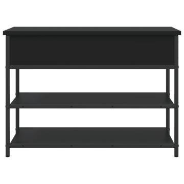 Shoe Bench Black - Stylish Storage Solution (70x42.5x50 cm)