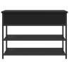 Shoe Bench Black - Stylish Storage Solution (70x42.5x50 cm)