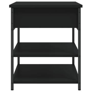 Shoe Bench Black - Stylish Storage Solution (70x42.5x50 cm)