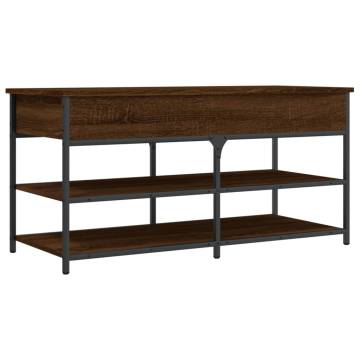 Shoe Bench Brown Oak 100x42.5 cm - Sturdy & Stylish Storage