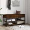 Shoe Bench Brown Oak 100x42.5 cm - Sturdy & Stylish Storage