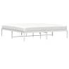 Elegant White Metal Bed Frame - 183x213 cm | HipoMarket