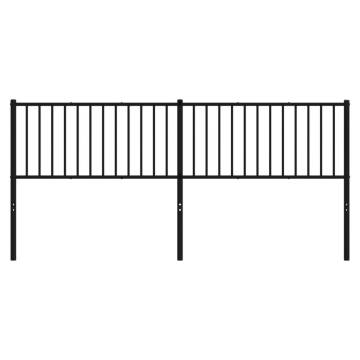 Stylish Black Metal Headboard - 200 cm | Hipo Market