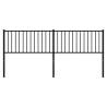 Stylish Black Metal Headboard - 200 cm | Hipo Market