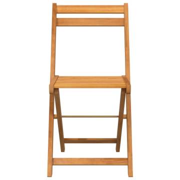 Folding Bistro Chairs 4 pcs - Solid Wood Acacia - Hipomarket