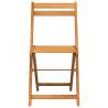 Folding Bistro Chairs 4 pcs - Solid Wood Acacia - Hipomarket