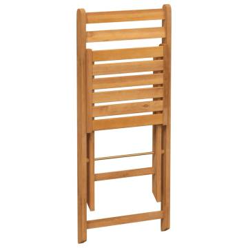 Folding Bistro Chairs 4 pcs - Solid Wood Acacia - Hipomarket