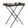 Folding Tray Table Brown - Durable Poly Rattan, 65x40x75 cm