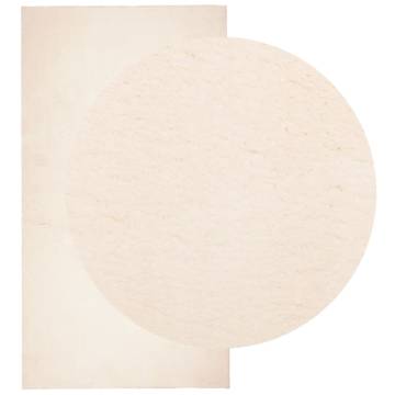 HUARTE Soft Beige Rug 60x110 cm - Washable & Non-slip