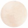 HUARTE Beige Short Pile Washable Rug Ø 160 cm for Home