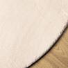 HUARTE Beige Short Pile Washable Rug Ø 160 cm for Home