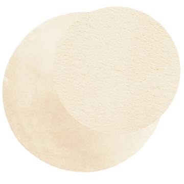 Soft Washable Cream Rug HUARTE Ø 100 cm - Stylish & Durable