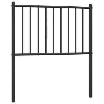 Metal Headboard Black 80 cm | Stylish & Sturdy Design