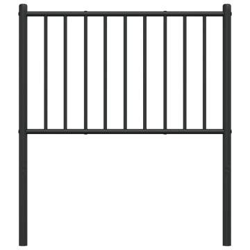 Metal Headboard Black 80 cm | Stylish & Sturdy Design