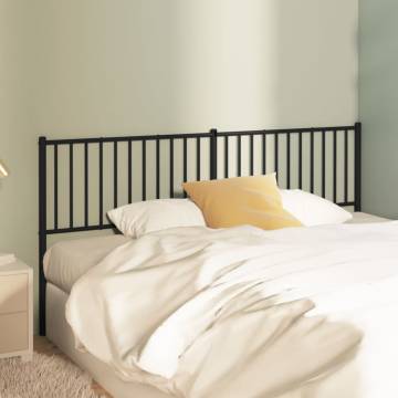 Metal Headboard Black 180 cm - Stylish & Sturdy Design