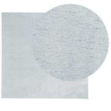 HUARTE Soft Washable Blue Rug 160x160 cm - Cozy & Durable