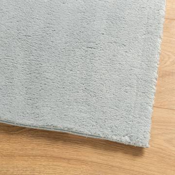 HUARTE Soft Washable Blue Rug 160x160 cm - Cozy & Durable