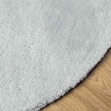 HUARTE Short Pile Soft Washable Blue Rug Ø 100 cm | HipoMarket