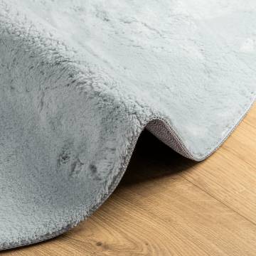 HUARTE Short Pile Soft Washable Blue Rug Ø 100 cm | HipoMarket