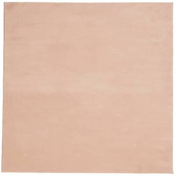 HUARTE Short Pile Washable Blush Rug - 160x160 cm