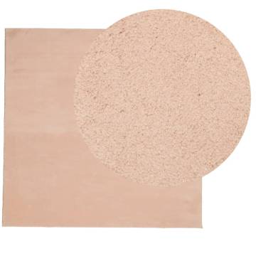 HUARTE Short Pile Washable Blush Rug - 160x160 cm