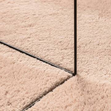 HUARTE Short Pile Washable Blush Rug - 160x160 cm