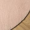 Rug HUARTE Short Pile Soft Washable Blush Ø 160 cm | Hipomarket