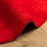 HUARTE Red Short Pile Rug Ø 160 cm - Soft & Washable