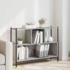 Bookcase Grey Sonoma 102x28x77.5 cm Engineered Wood Colour grey sonoma Quantity in Package 1 