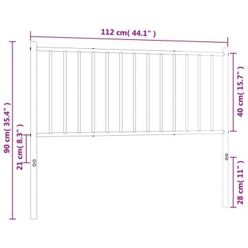 Stylish Metal Headboard White 107 cm | Hipo Market