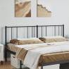 Stylish Black Metal Headboard 200 cm - Hipomarket UK