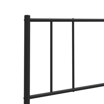 Stylish Black Metal Headboard 200 cm - Hipomarket UK