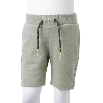 Kids' Shorts with Drawstring - Light Khaki Melange 128