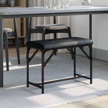 Stylish Dining Bench in Black - 62x32x45 cm | HipoMarket