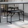 Dining Bench Black 62x32x45 cm Steel and Faux Leather Colour black Size 62 x 32 x 45 cm 