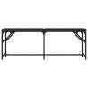 Dining Bench Black 124x32x45 cm - Stylish Steel & Faux Leather