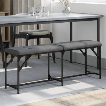 Dining Bench Dark Grey 124x32x45 cm | Stylish & Comfortable