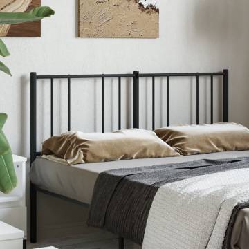 Stylish Black Metal Headboard for 120 cm Beds | Hipomarket UK