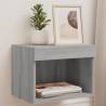 Bedside Cabinet with LED Lights Wall-mounted Grey Sonoma Colour grey sonoma Quantity in Package 1 Width 40 cm 